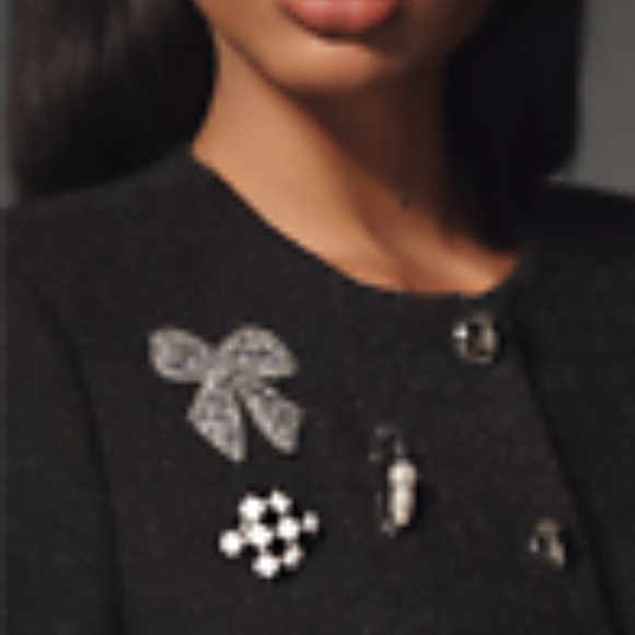 Anthropologie Tweed Pin Black Jacket NWT - XS - Picture 2 of 9